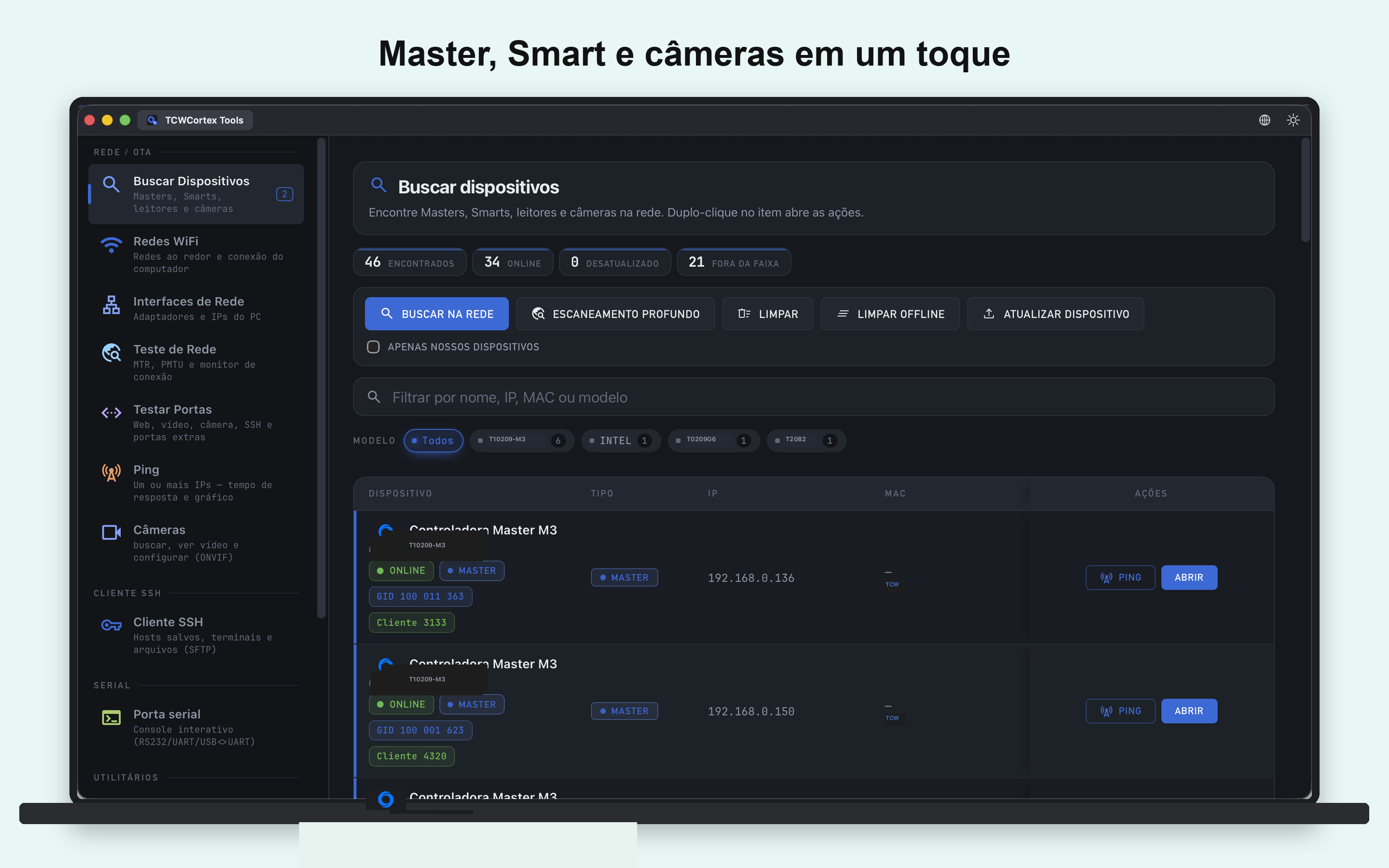 Scanner de rede: buscar dispositivos